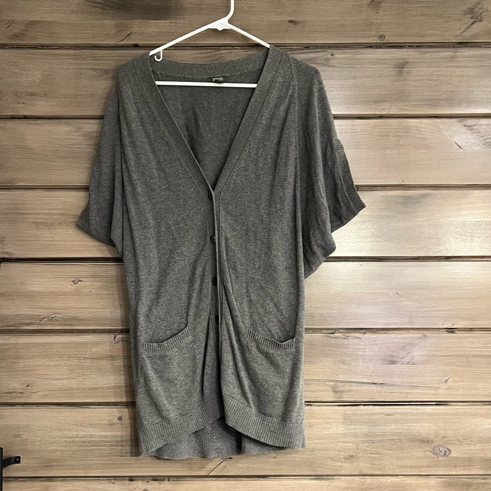 Kenneth Cole Reaction Short Sleeve button up long sweater